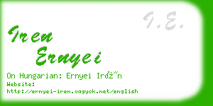 iren ernyei business card